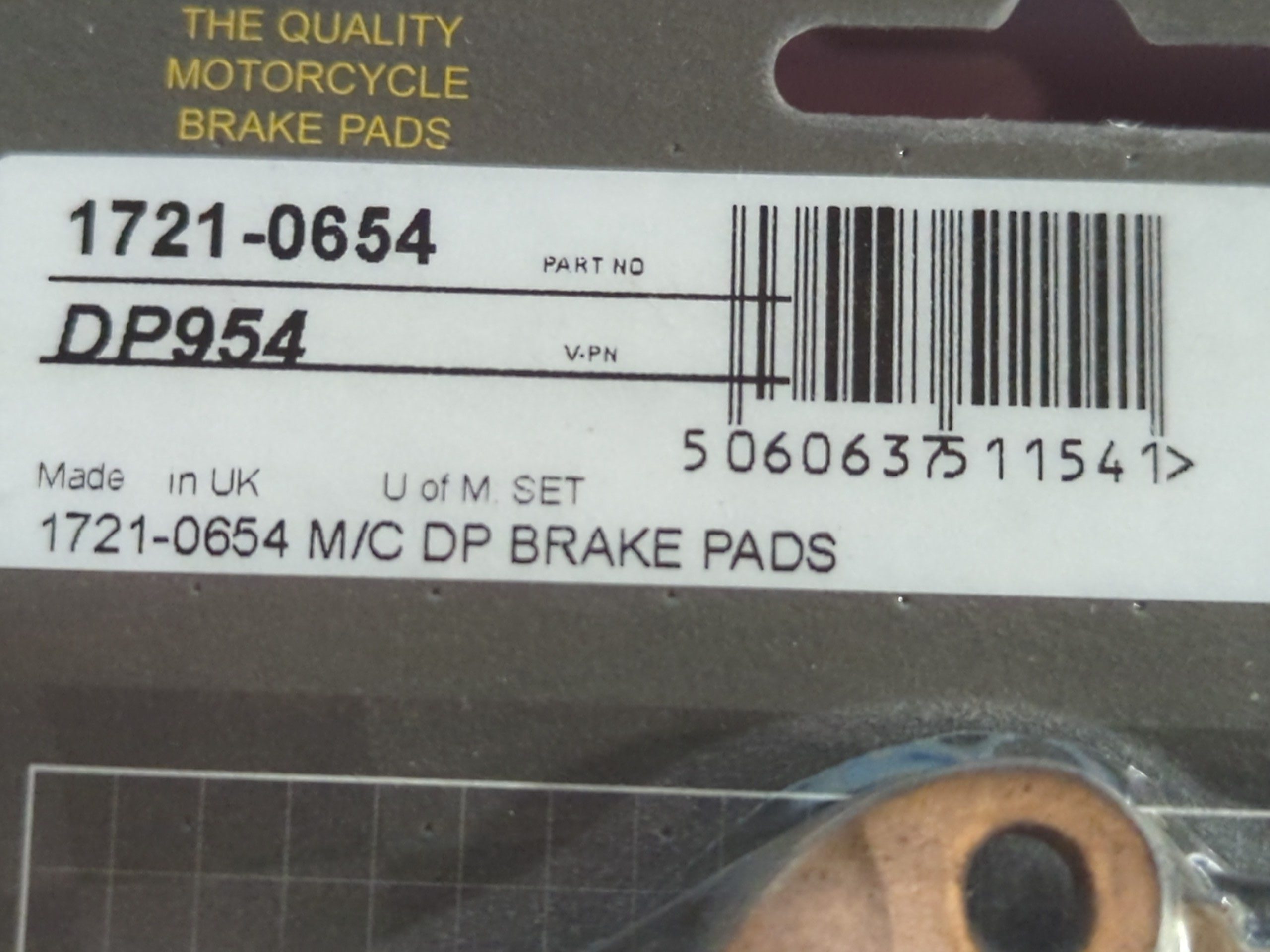 DP Brakes Standard Sintered Metal Brake Pads - DP954 - Image 4