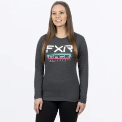 Women's Race Div Premium Longsleeve  Char Hthr/Mint-Razz M