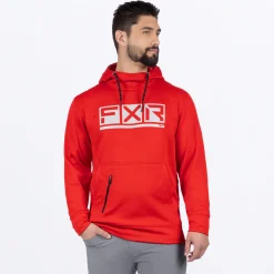 Podium Tech Pullover Hoodie Red/Grey XL