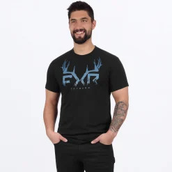 Men's Antler Premium T-Shirt  Black/Steel 2XL