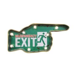 LED LIGHT "EMERGENCY EXIT" SIGN WALL DECOR - JD1811