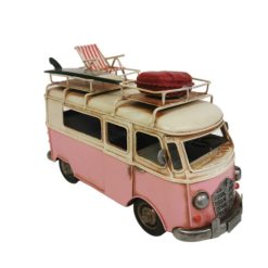 VW PINK METAL BUS DECOR - RD2015