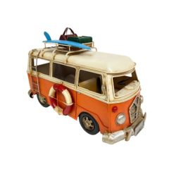 Large VW Orange Bus Metal Decor