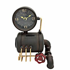 Steampunk Piggy Bank Table Clock