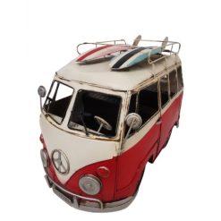 VINTAGE RED VW BUS METAL MODEL - YW1951