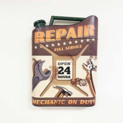 Mechanic on Duty Metal Jerry Can Decor