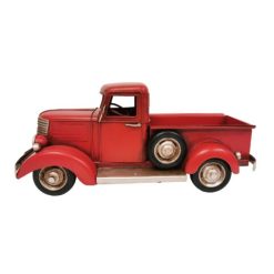 RED VINTAGE PICKUP TRUCK METAL MODEL - RD2024