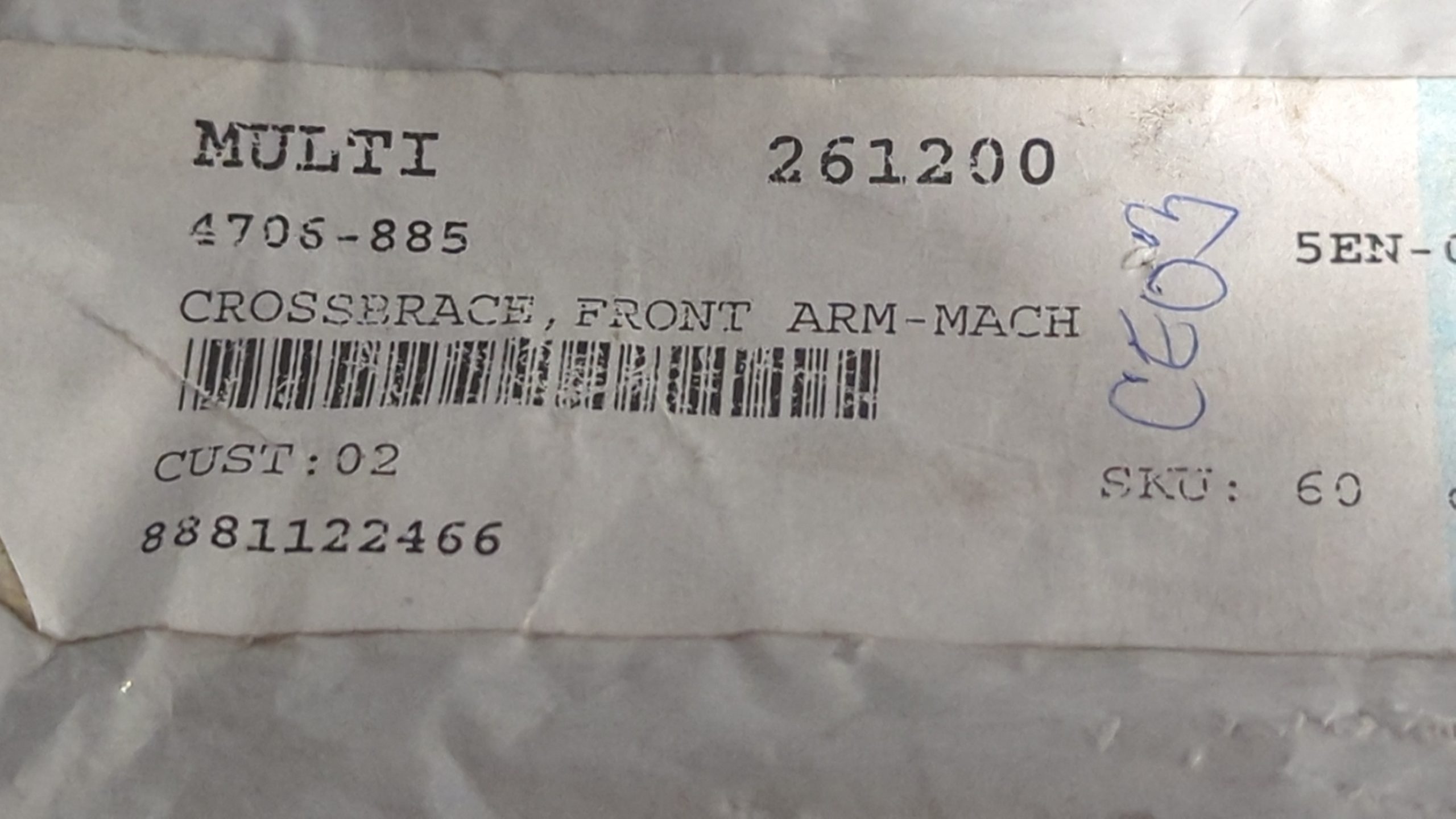 2010 - 2014 Arctic Cat SNO PRO 500,600 Crossbrace, Front Arm Mount - Image 3