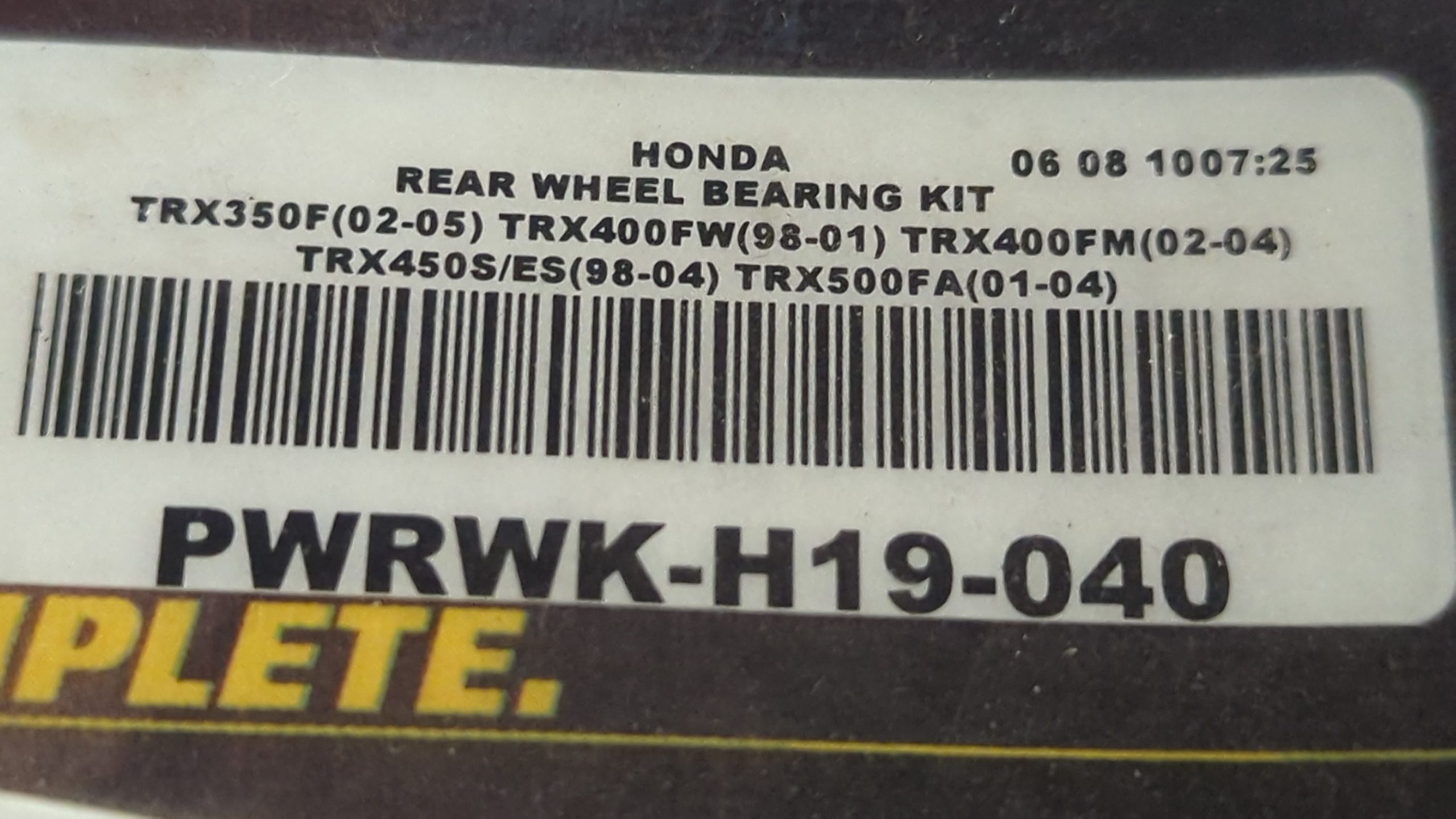 Pivot Works Honda REAR Wheel Bearing Kit - PWRWK-H19-040 - Image 2