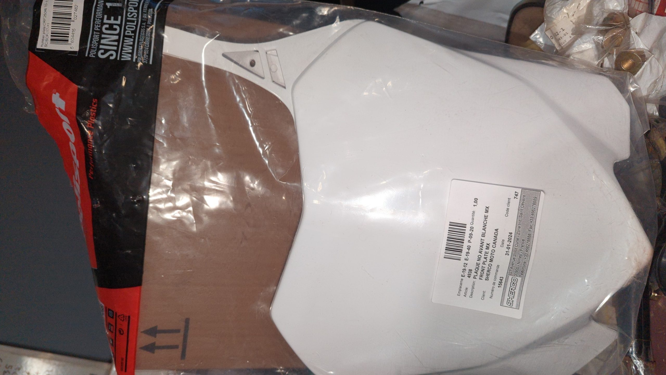 2017-2020 Sherco 250 MX ,SE-R Factory White Front Number Plate - Image 5