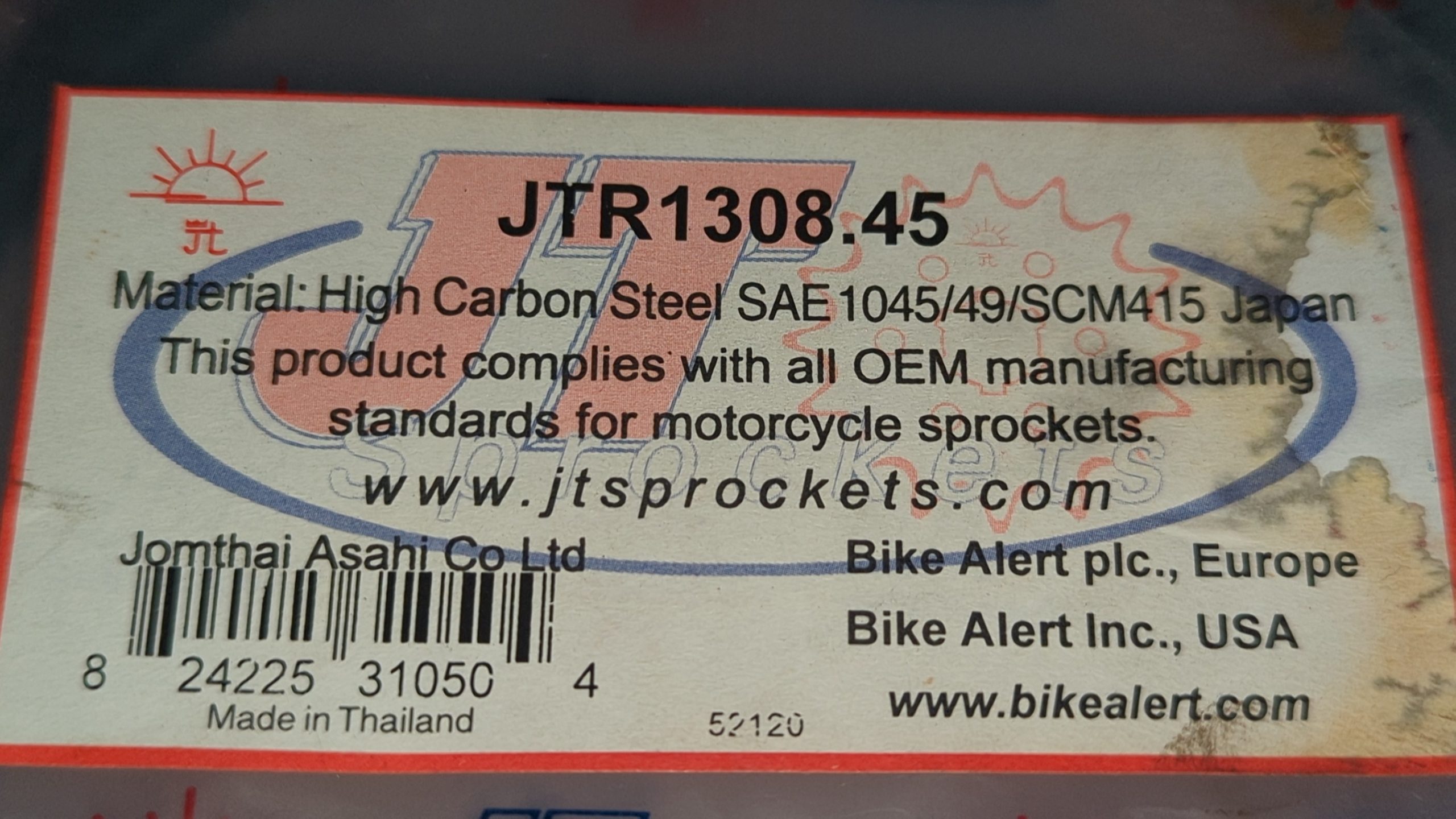 JT Steel Rear Sprocket 45T (520) - 520 Conversion - JTR1308.45 - Image 3