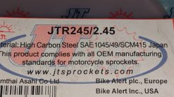 JT Steel Rear Sprocket 45T (520) - JTR245/2.45 - Image 2