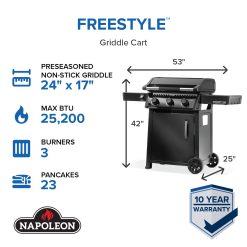 Alternative view of Freestyle™ 24 Inch Pre-seasoned Non-Stick Griddle