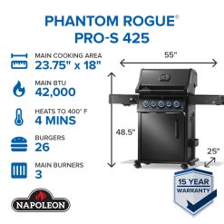 Alternative view of Phantom Rogue® PRO-S 425 RSIB with Infrared Side and Rear Burner