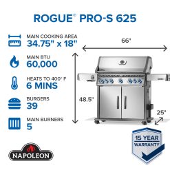 Alternative view of Rogue® PRO-S 625 RSIB with Infrared Side and Rear Burner