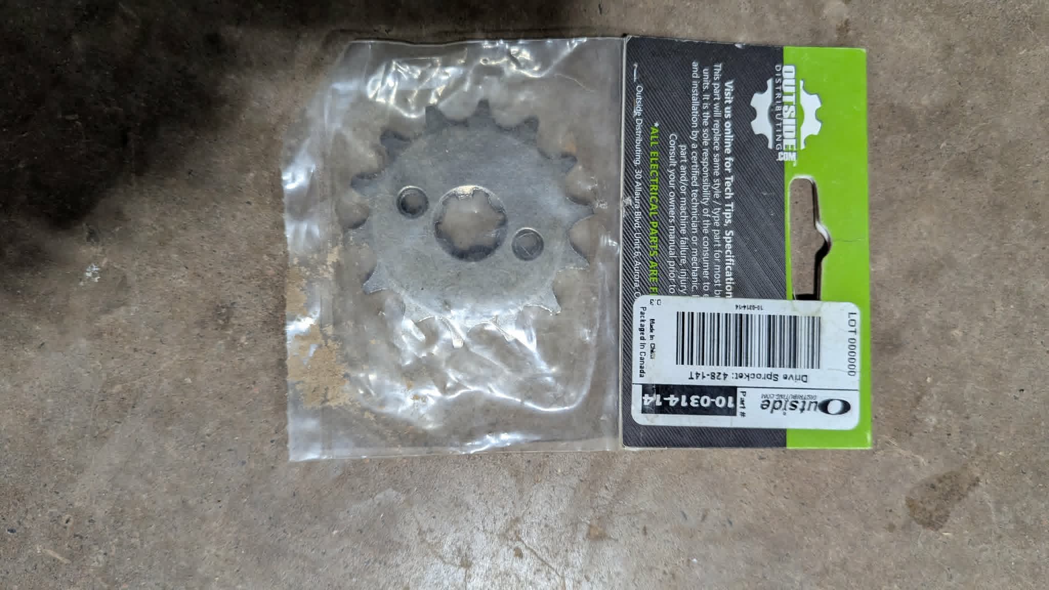 Outside 428 Drive Chain Sprocket 14T 32mm/1.25